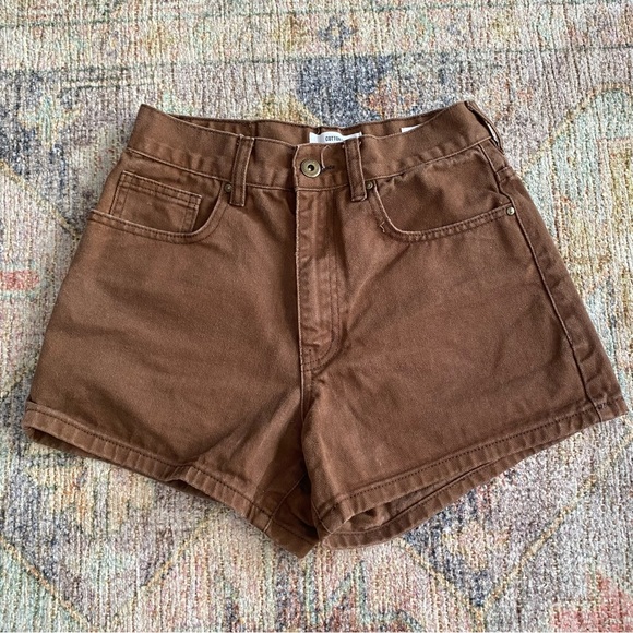 Cotton On Brown Jean Shorts Size 2 - Picture 1 of 3